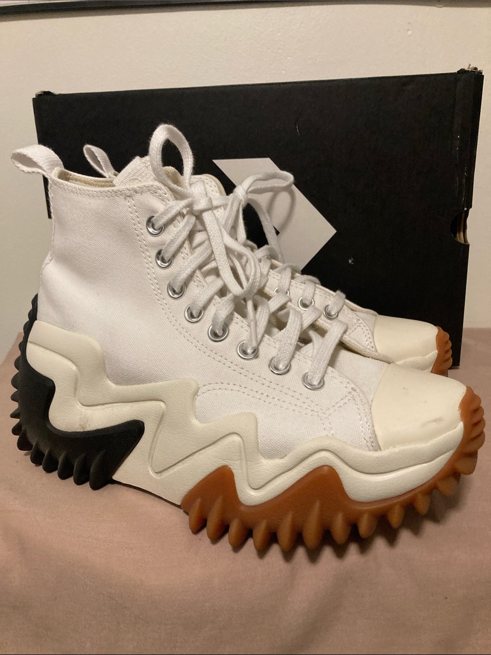 Converse Run Star Motion Hi Top Sneakers White Unisex W8 M6.5 EXCELLENT